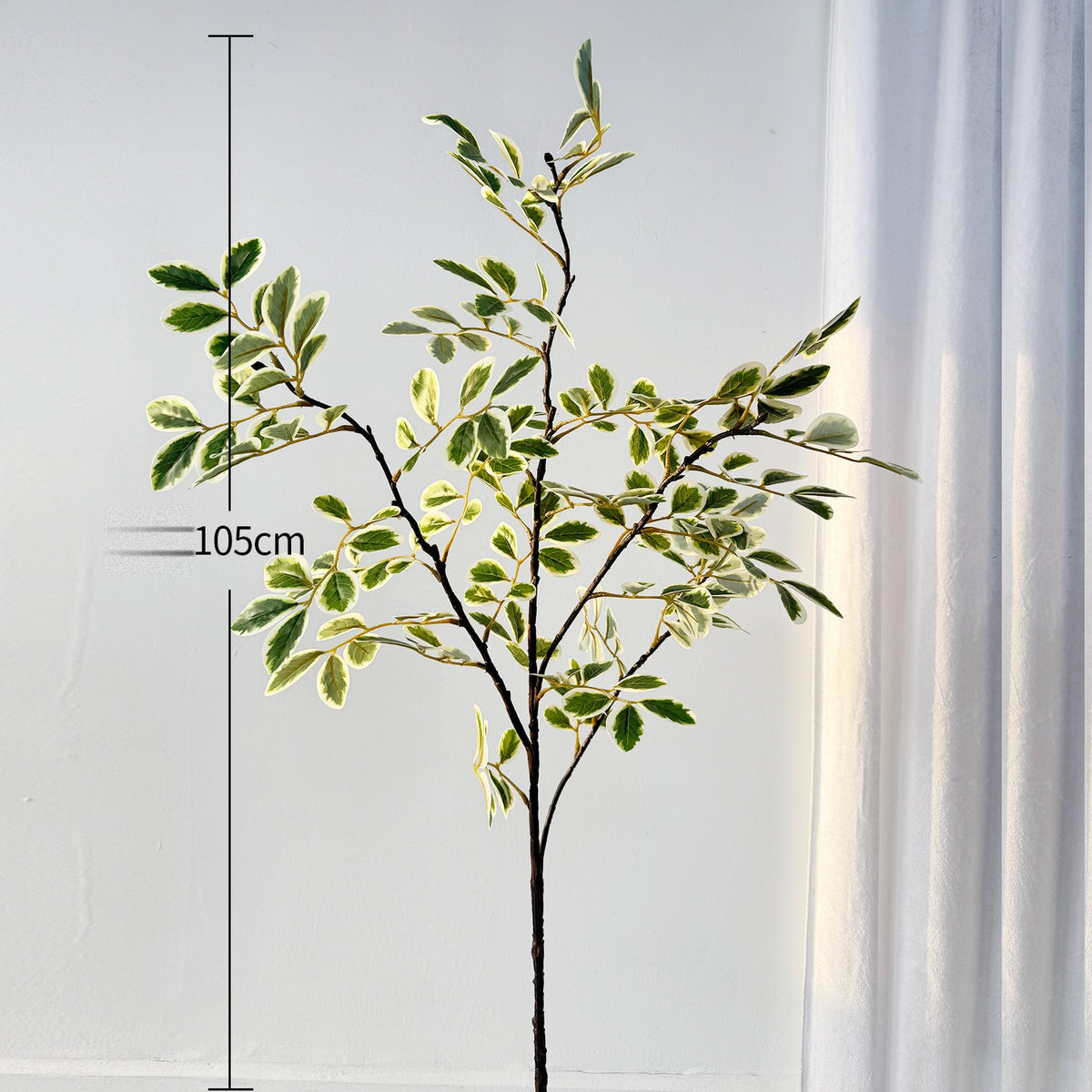 Rama Artificial de Eleagno (Olivo de Bohemia), Arbusto de Hojas de Plástico PE, Decoración para Casa, Oficina y Escaparate