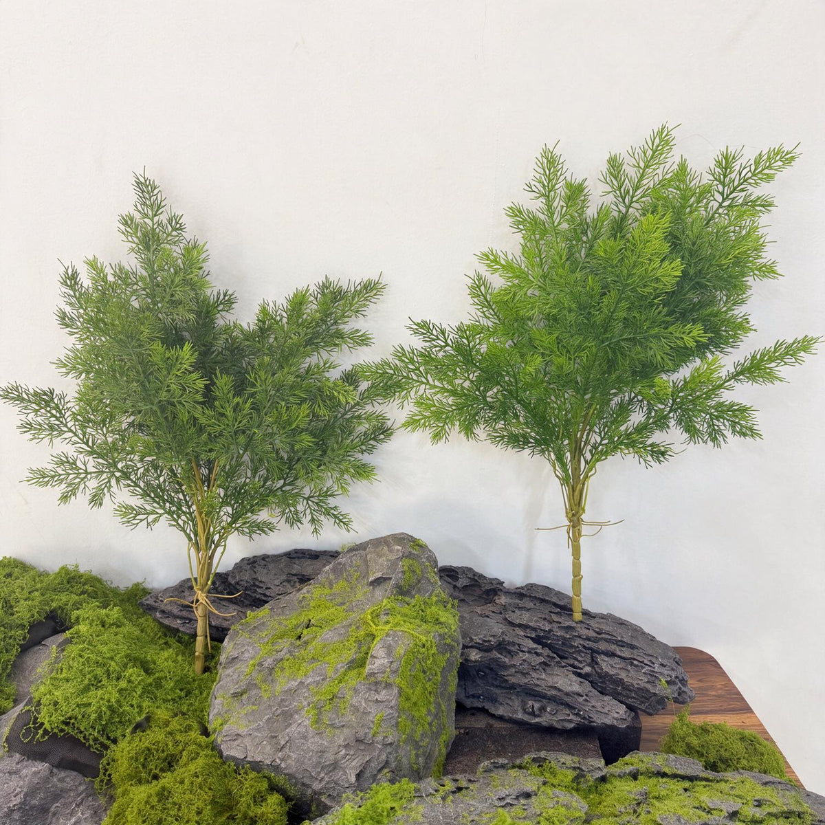 Planta Artificial Asparagus Pino (Espárrago Plumoso), Mata de Follaje Fino, Plástico PE/PVC, Decoración de Interior