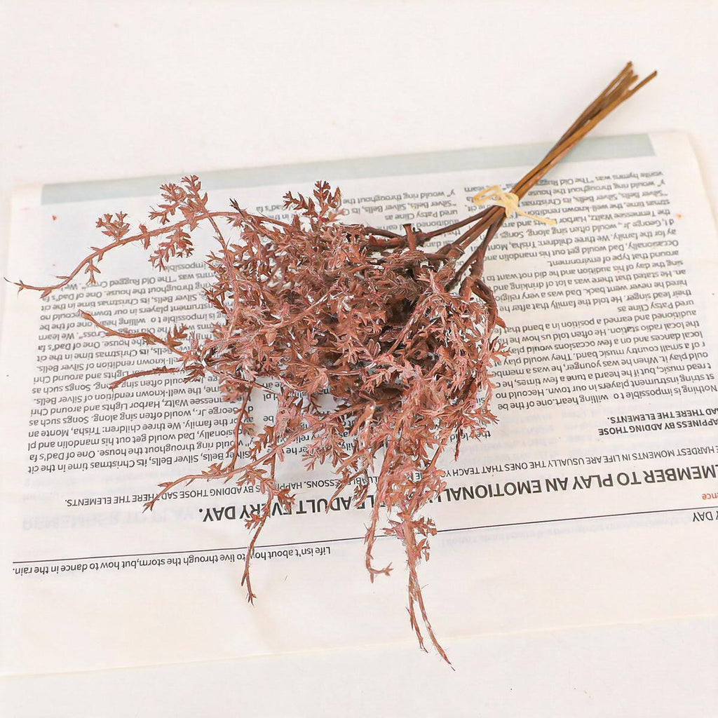 Ramo de Flores Artificiales de Escarcha (Rime), Pack de 5 Piezas, Plástico, para Decoración de Hogar, Bodas y Escaparates