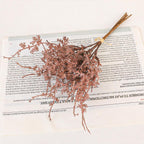 Ramo de Flores Artificiales de Escarcha (Rime), Pack de 5 Piezas, Plástico, para Decoración de Hogar, Bodas y Escaparates