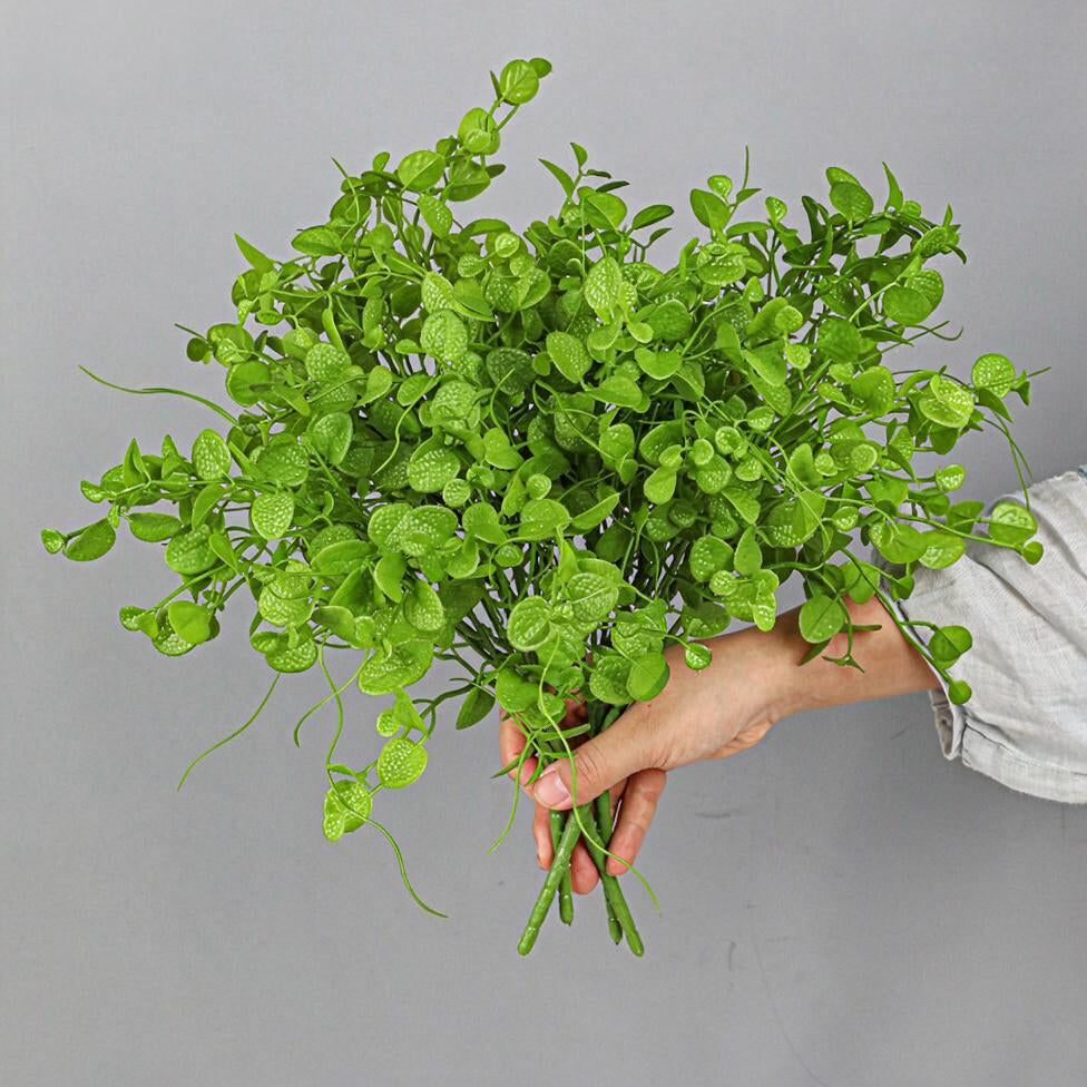 Ramo Artificial de Eucalipto, Dimple Grass y Hierba Persa, 1 Pieza en Forma de Mata, Plástico para Decoración Nórdica y Rústica