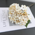 Hortensia Artificial en Tela de Seda Sintética, Rama Única con 1 Flor, Tonos Otoñales, para Decoración de Hogar y Bodas