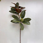 Rama Artificial de Hojas de Kapok con Frutos, 1 Pieza en Forma de Arbusto, PE/PVC, Decoración Nórdica para Hogar, Bodas y Escaparates