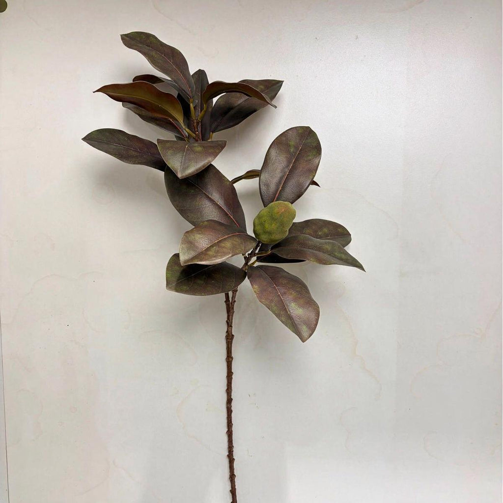 Rama Artificial de Hojas de Kapok con Frutos, 1 Pieza en Forma de Arbusto, PE/PVC, Decoración Nórdica para Hogar, Bodas y Escaparates