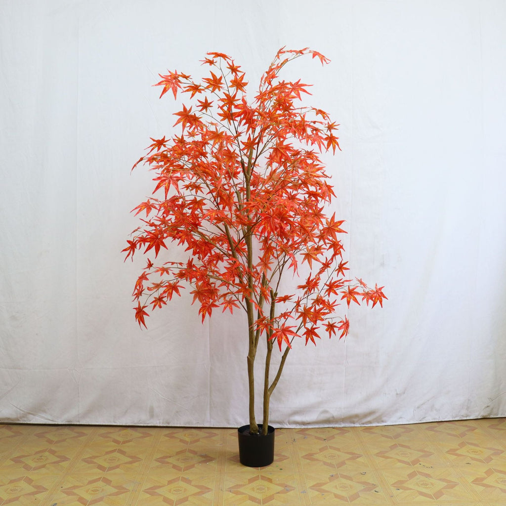 Hojas de arce artificiales para decoración de otoño