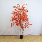 Hojas de arce artificiales para decoración de otoño