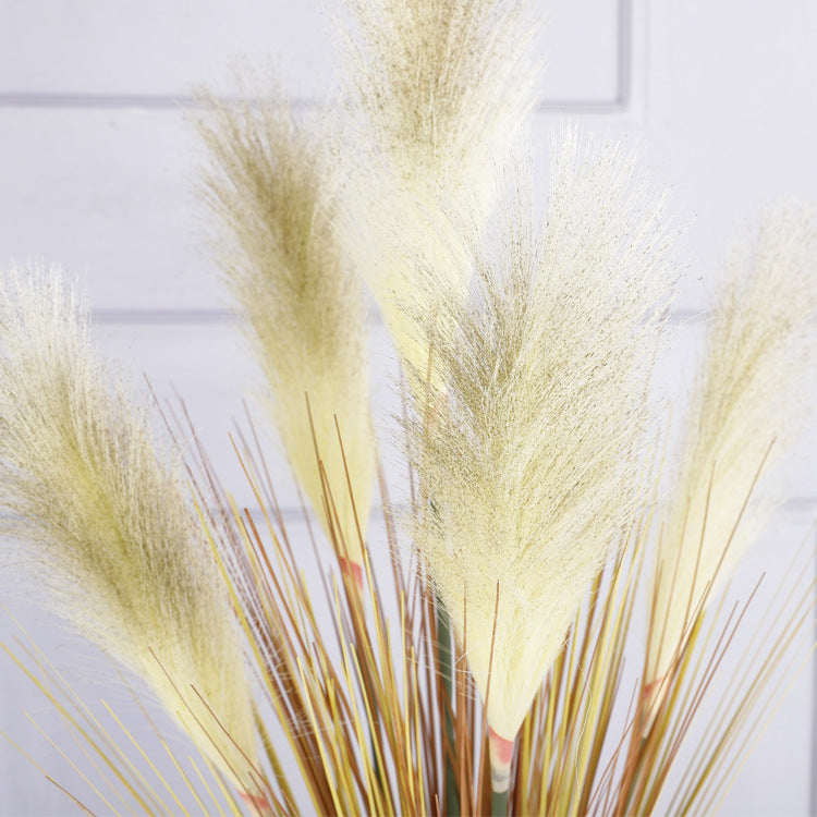 Pampas artificiales con resistencia a los rayos UV de 33" para jardín, balcón y terraza