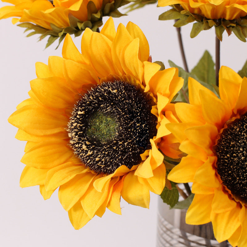 Girasoles artificiales de 17" para bodas y eventos - Autumn amarillo