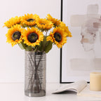 Girasoles artificiales de 17" para bodas y eventos - Navy