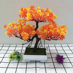 Ramas de pino artificiales de 9" para decoración de interiores - Naranja/amarillo