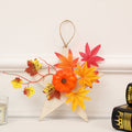 Calabazas artificiales para decoración del hogar - 11 inch pentagram maple leaf pendant-3 Naranja