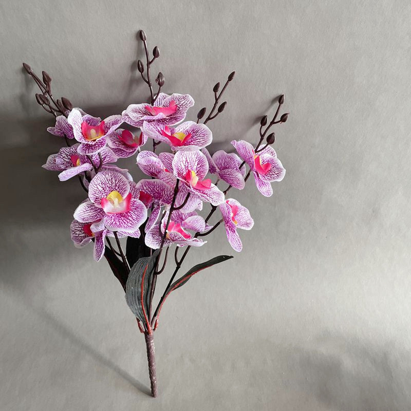 Orquídeas phalaenopsis artificiales con resistencia a los rayos UV de 17" 4 arbustos para jardín, balcón y terraza