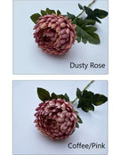 Crisantemos artificiales de 26" x 5" 5 piezas para bodas y eventos - Fucsia