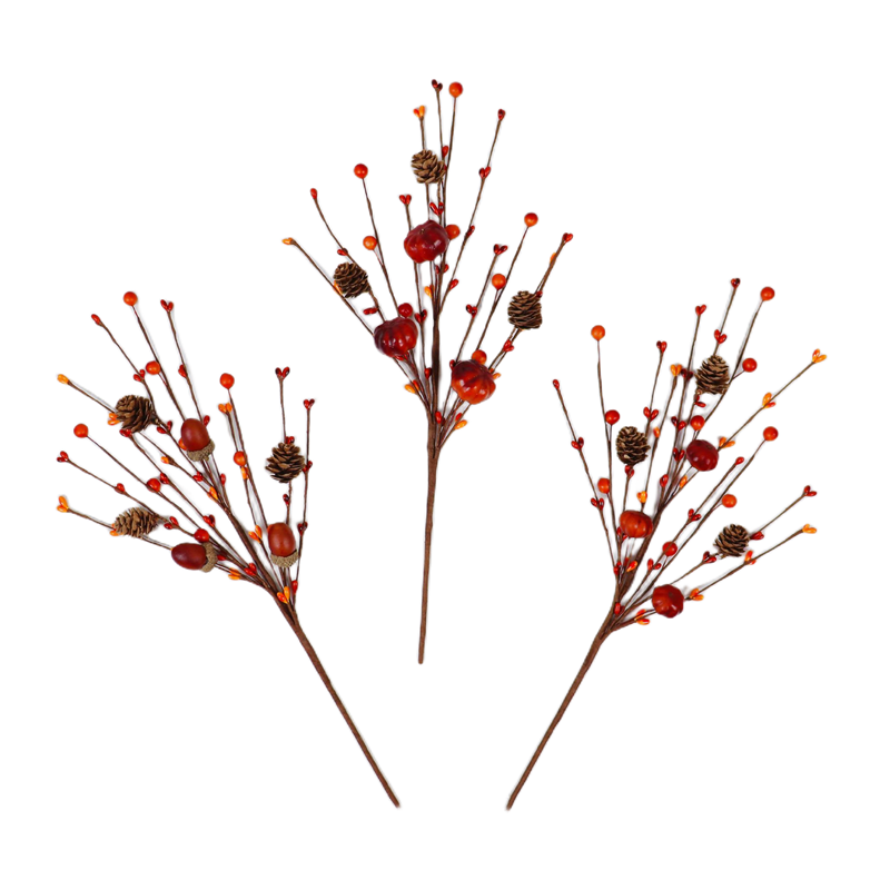 Calabazas artificiales 100 piezas para decoración de otoño - Acorns and pinecones