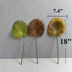 Hojas de palmera artificiales con tacto real de 18" para bodas y eventos - Verde
