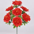 Peonías artificiales de 19" para jardín, balcón y terraza - Rojo