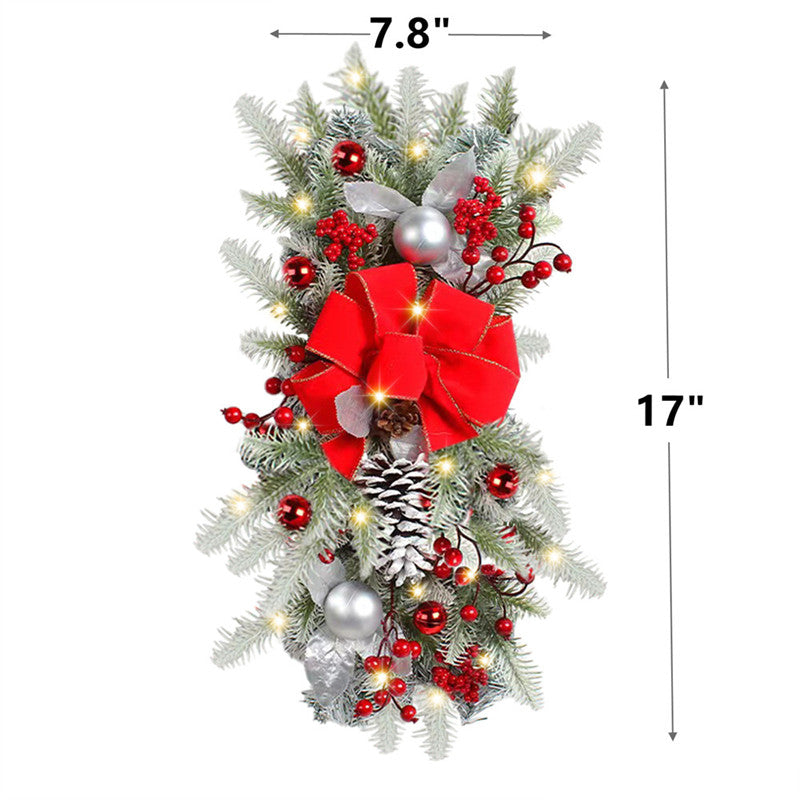 Flores de Pascua artificiales 20 piezas para decoración navideña