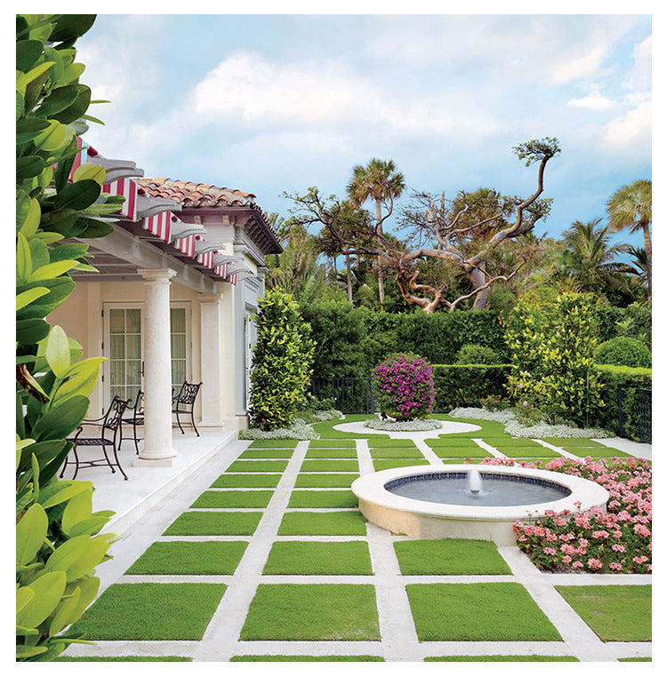 Césped ornamental artificial de 11" para jardín, balcón y terraza