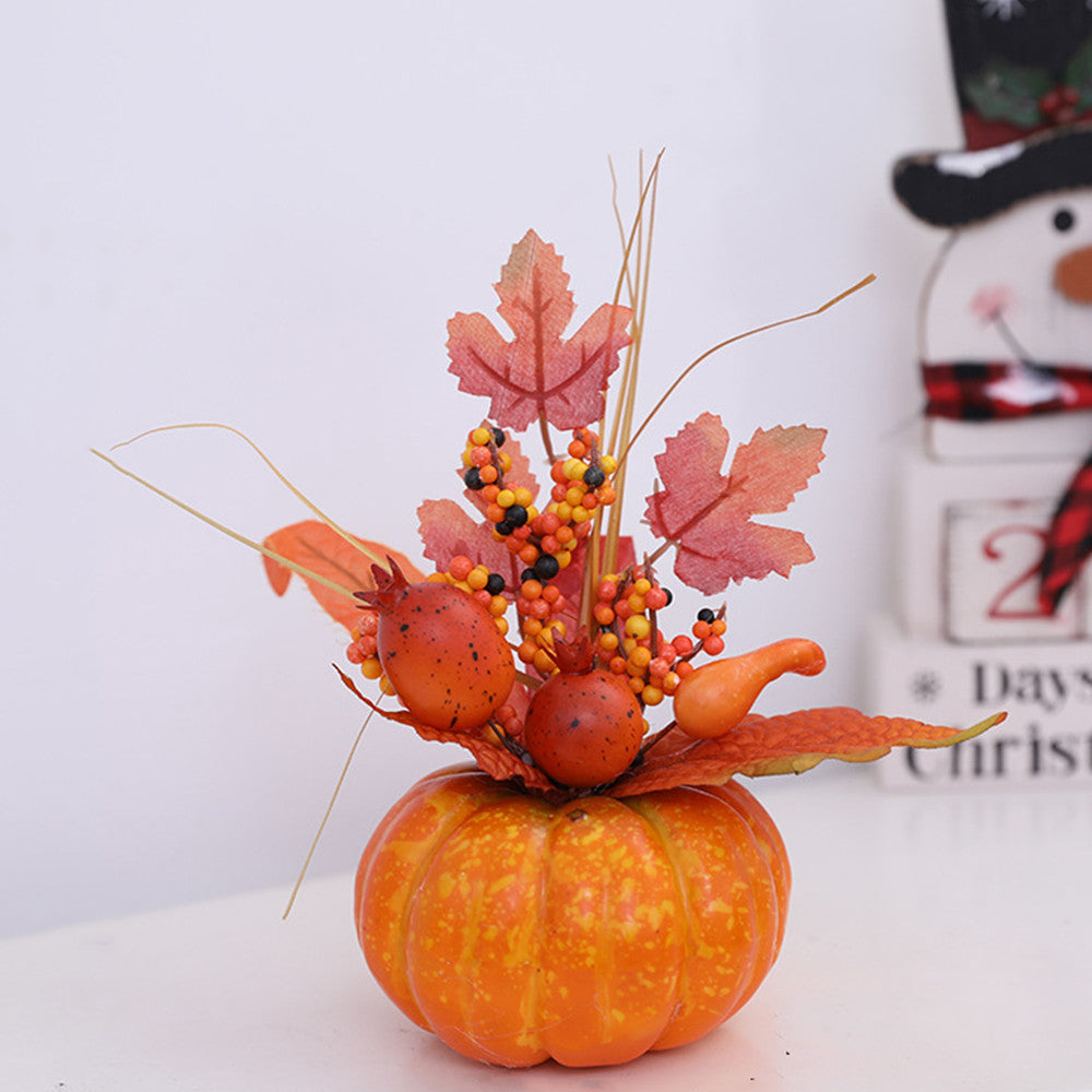 Calabazas artificiales de 7.8" para decoración de interiores