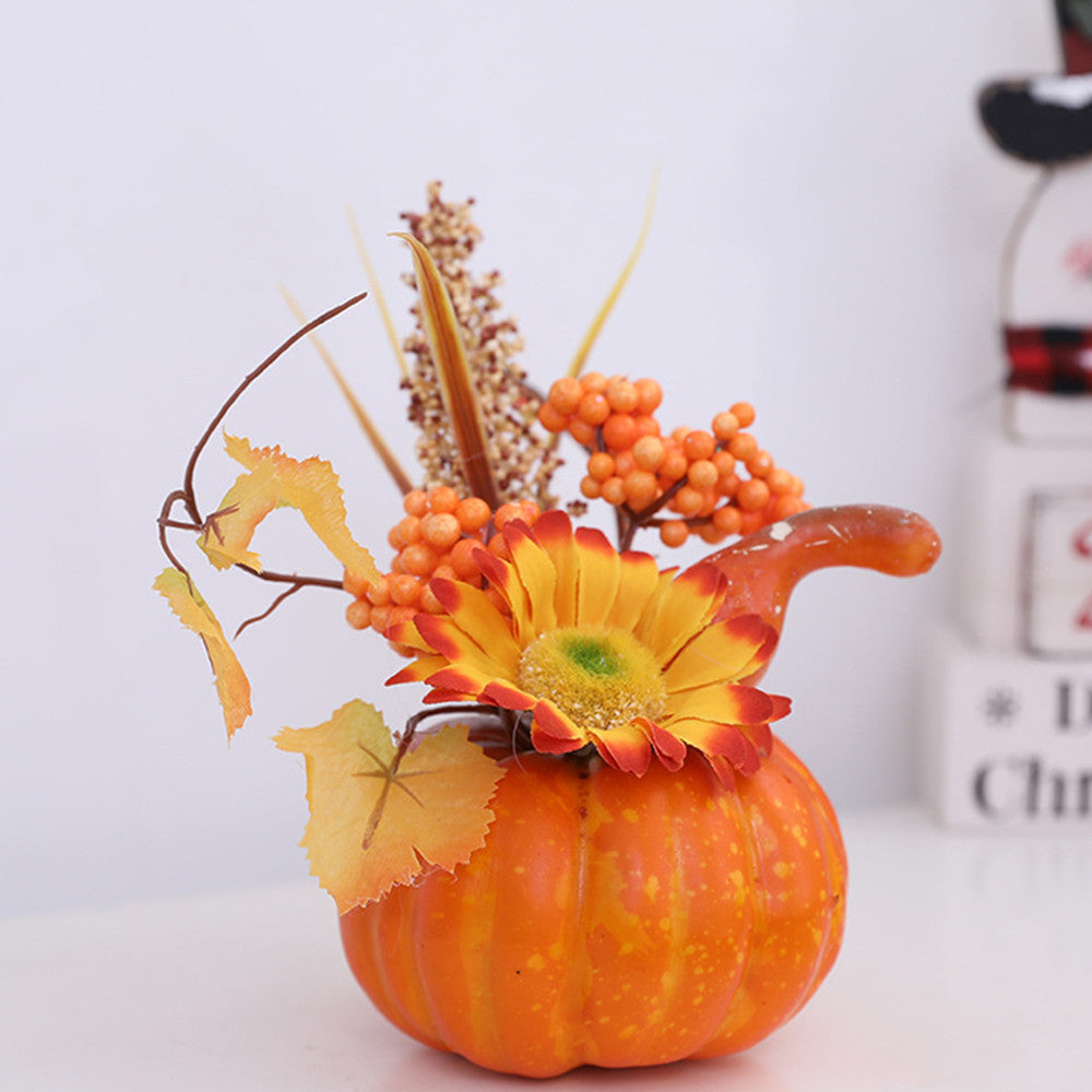 Calabazas artificiales de 7.8" para decoración de interiores