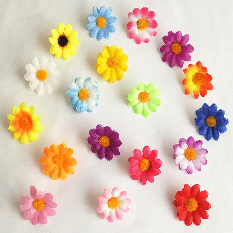 Margaritas artificiales de 1" x 1" 20 piezas para bodas y eventos - Rosa claro/blanco