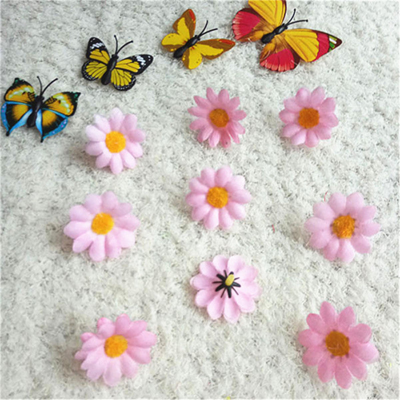 Margaritas artificiales de 1" x 1" 20 piezas para bodas y eventos - Fucsia