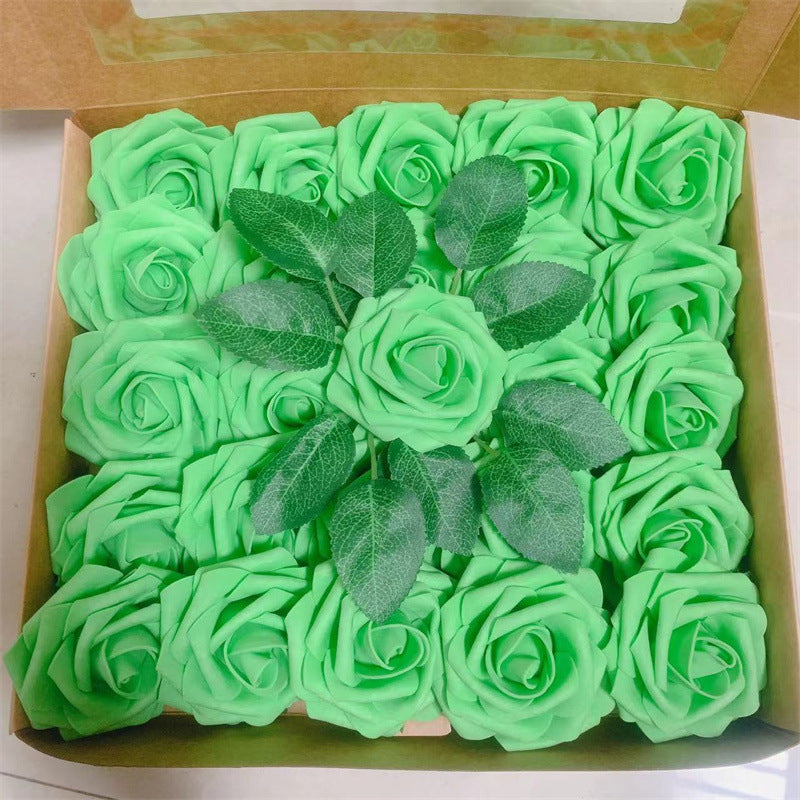 Rosas artificiales de 9" x 3" 25 piezas para bodas y eventos