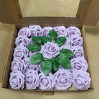 Rosas artificiales de 9" x 3" 25 piezas para bodas y eventos