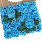 Rosas artificiales de 9" x 3" 25 piezas para bodas y eventos - Marsala