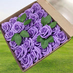 Rosas artificiales de 9" x 3" 25 piezas para bodas y eventos