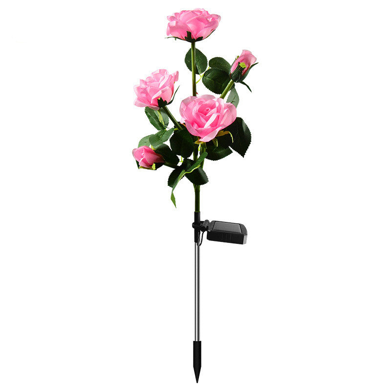 Rosas artificiales con resistencia a los rayos UV de 27" para jardín, balcón y terraza