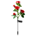 Rosas artificiales con resistencia a los rayos UV de 27" para jardín, balcón y terraza - Blanco