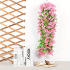 Orquídeas artificiales con resistencia a los rayos UV de 32" x 15" para jardín, balcón y terraza - Morado