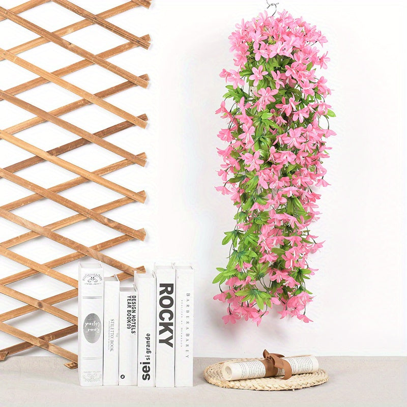 Orquídeas artificiales con resistencia a los rayos UV de 32" x 15" para jardín, balcón y terraza - Morado