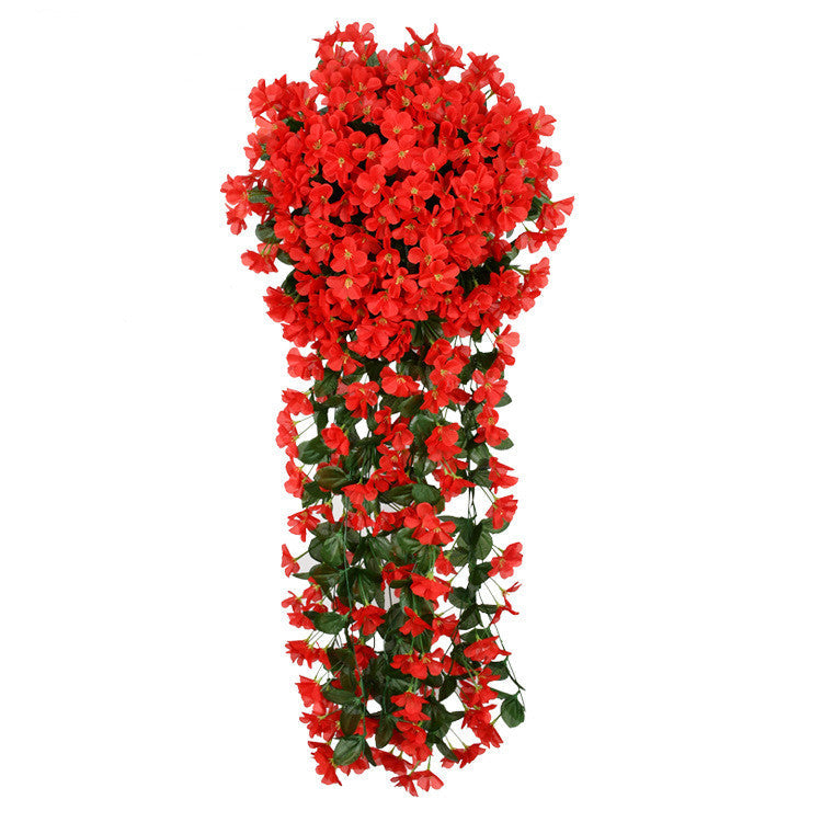 Flores artificiales con resistencia a los rayos UV de 35" x 20" 2 piezas para jardín, balcón y terraza - Rosa