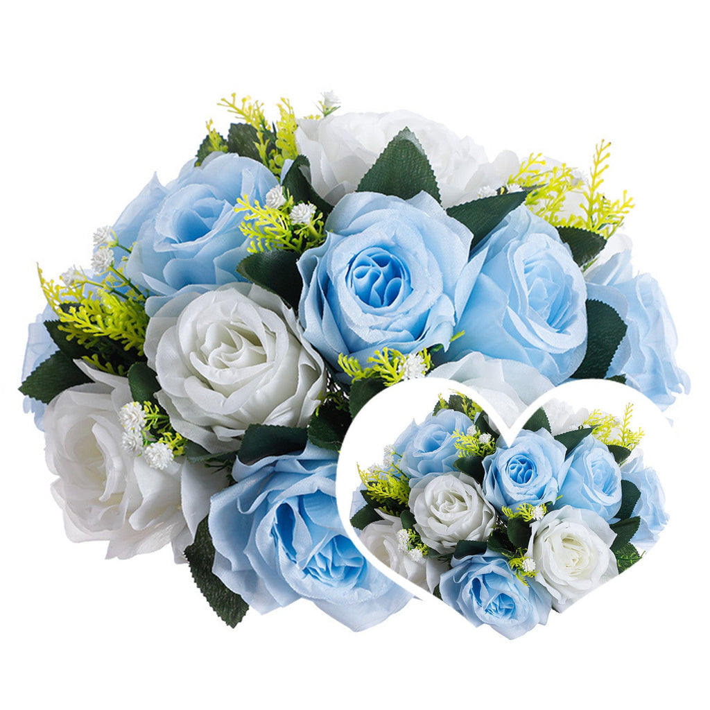 Rosas artificiales de 5" x 9" 2 piezas para bodas y eventos