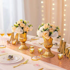 Rosas artificiales de 5" x 9" 2 piezas para bodas y eventos - Morado/blanco