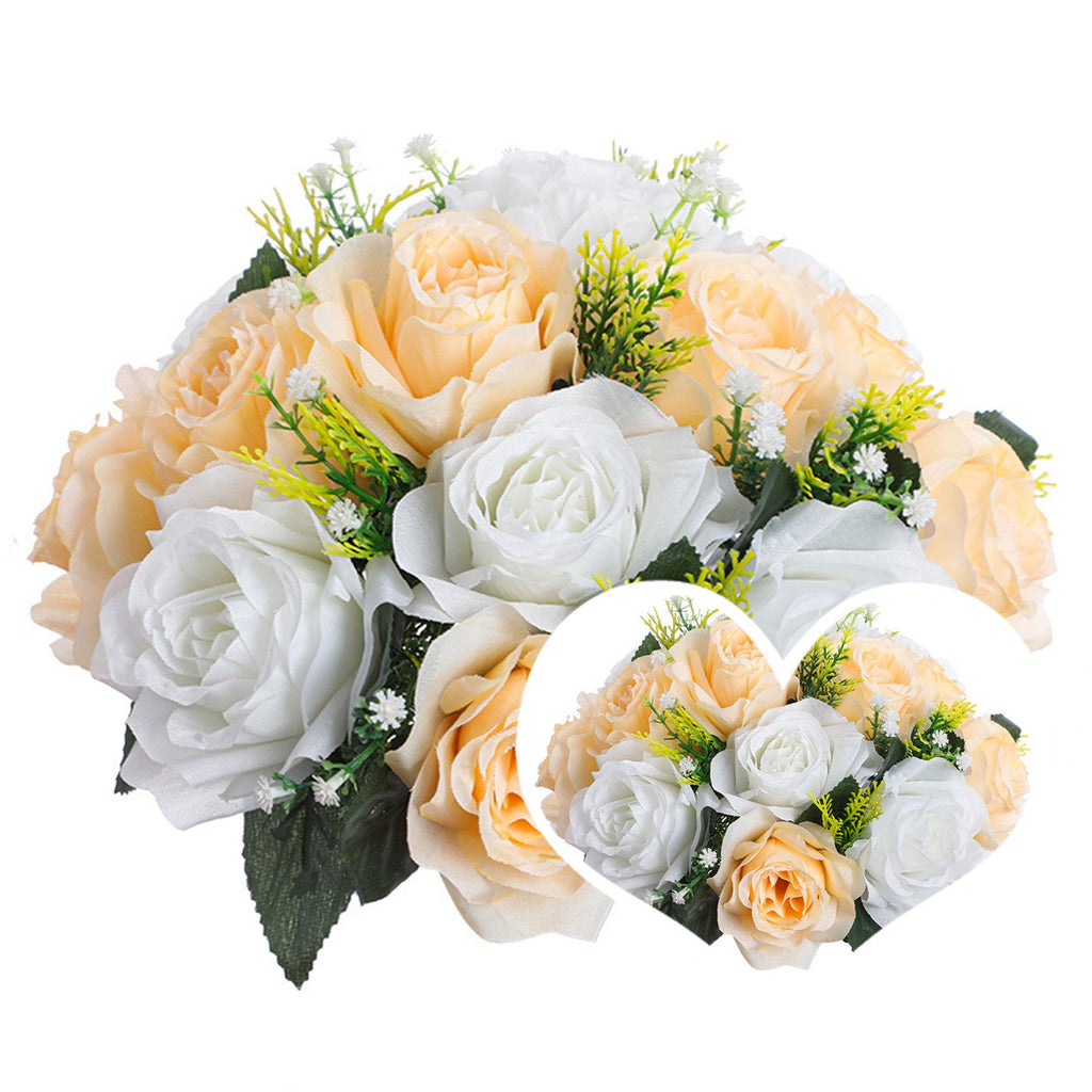 Rosas artificiales de 5" x 9" 2 piezas para bodas y eventos