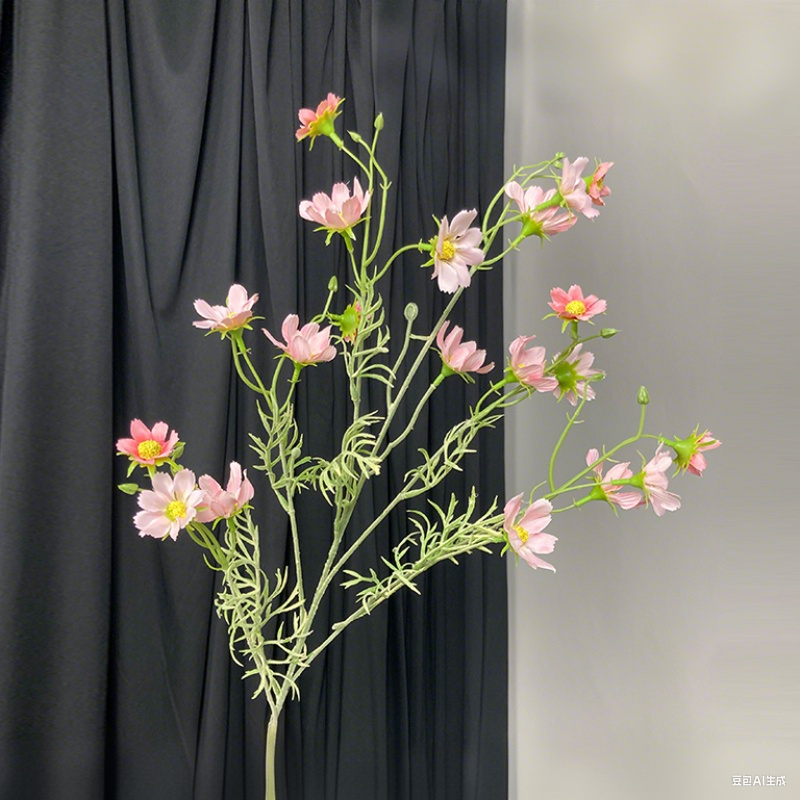 Tallos artificiales de 36.7" para jardín, balcón y terraza - Rosa