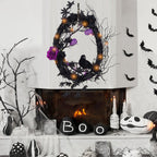 Calabazas artificiales de 17" x 13" para decoración de interiores - Negro