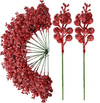 Bayas decorativas artificiales de 8" x 3" 30 piezas para decoración navideña