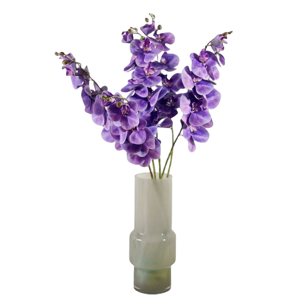 Orquídeas phalaenopsis artificiales con tacto real de 37" para bodas y eventos - Wisteria/morado