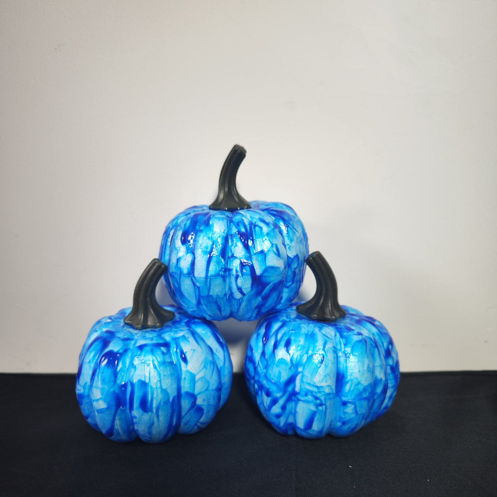 Calabazas artificiales de 3" x 3" 3 piezas para decoración del hogar
