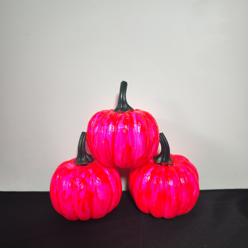 Calabazas artificiales de 3" x 3" 3 piezas para decoración del hogar