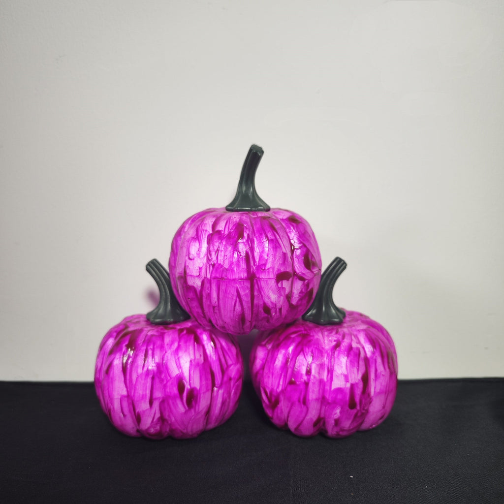 Calabazas artificiales de 3" x 3" 3 piezas para decoración del hogar