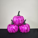 Calabazas artificiales de 3" x 3" 3 piezas para decoración del hogar