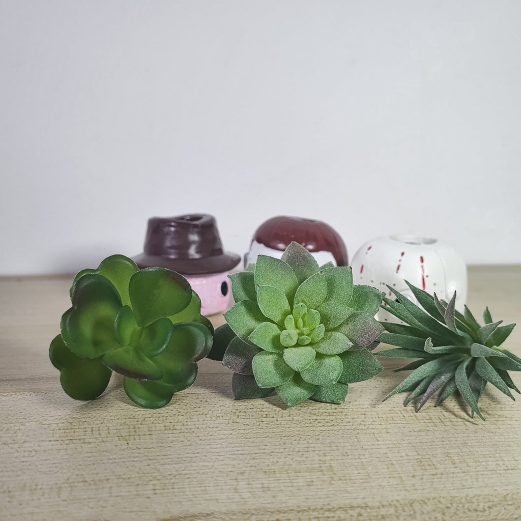 Regalo floral artificial de 3" x 2" 3 piezas para arreglos florales y proyectos DIY