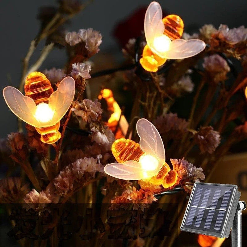 Decoración artificial con resistencia a los rayos UV para jardín, balcón y terraza - 5 m/16.4 ft Multicolor lights