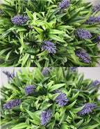 Lavanda artificial con resistencia a los rayos UV para jardín, balcón y terraza