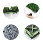 Césped ornamental artificial de 11" para jardín, balcón y terraza